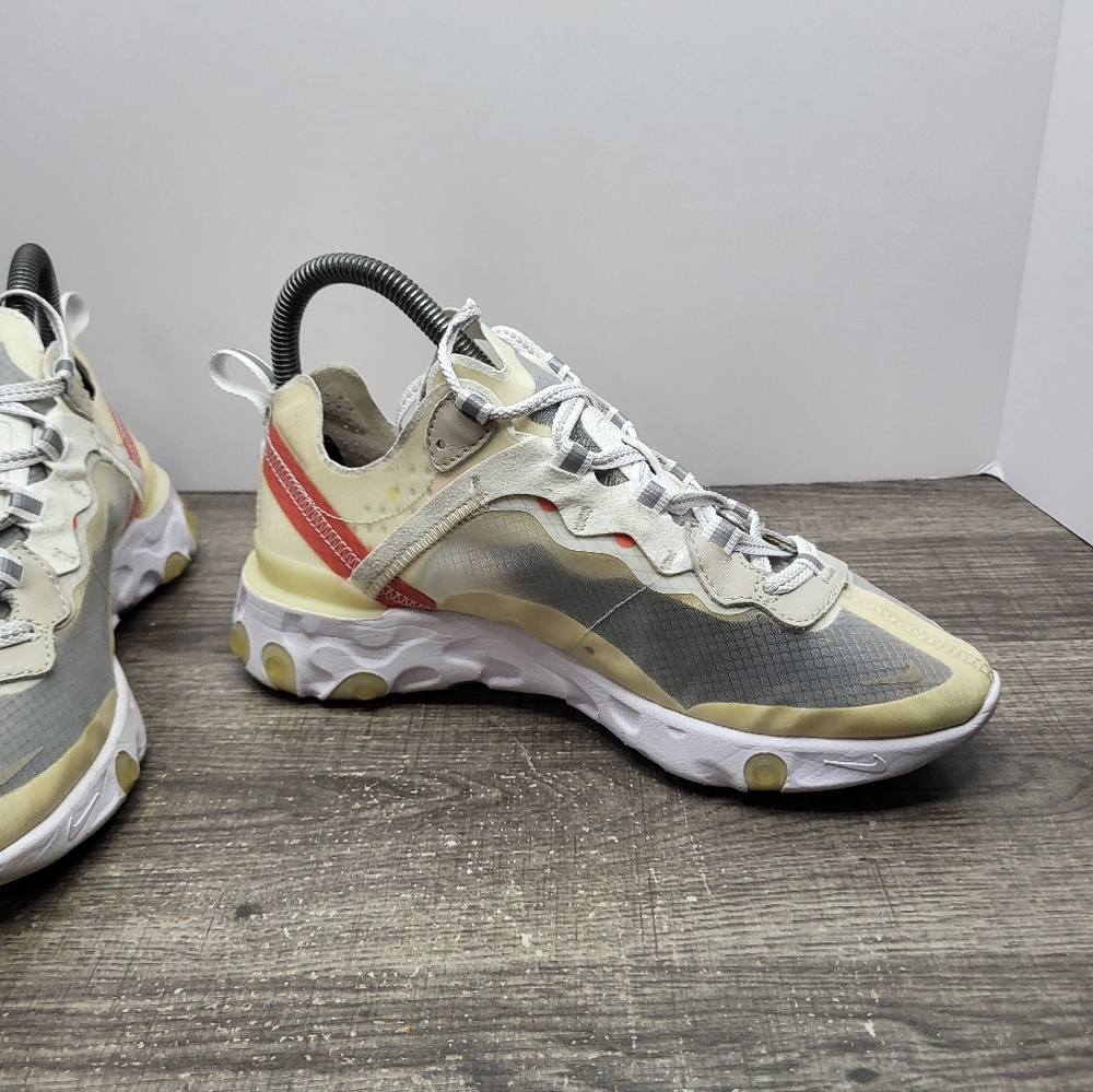 Nike React Element 87 Lightbone Red Black Running… - image 3